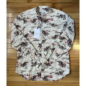 MANUEL RITZ Male Camicia Lavata Shirt Beige Size 17 1/2 XL